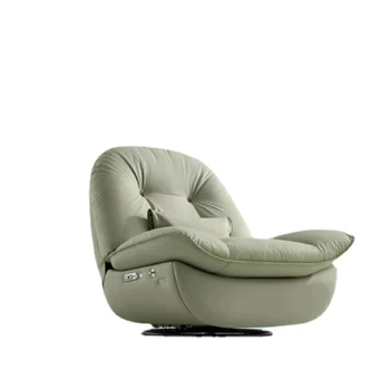 Электрическое кожаное кресло для отдыха с функциональным диваном и стулом, простая небольшая спальня из ткани, одноместный стул для ленивого человека